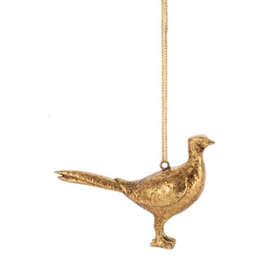 Gilded Animal Ornament - Pheasant
