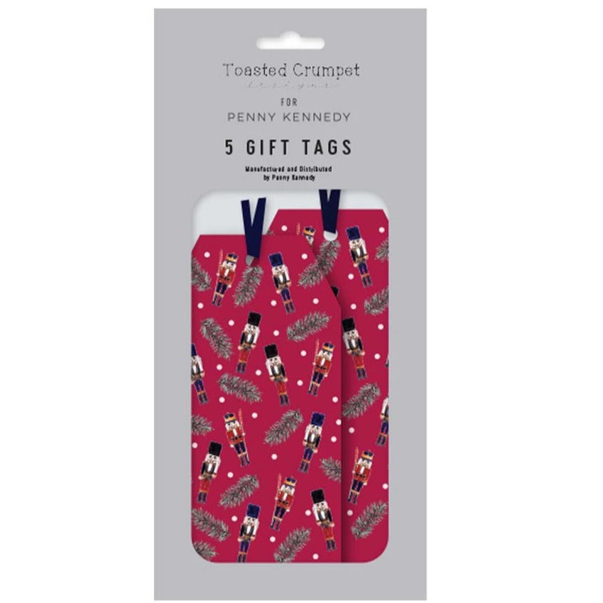 Penny Kennedy Nutcrackers Christmas Gift Tags | Putti Christmas Gift Wrapping 