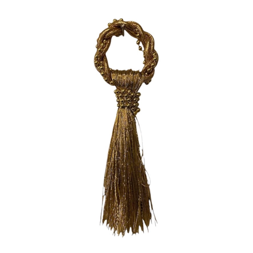 Metalic Gold Tassel Napking Ring | Putti Christmas Celebrations