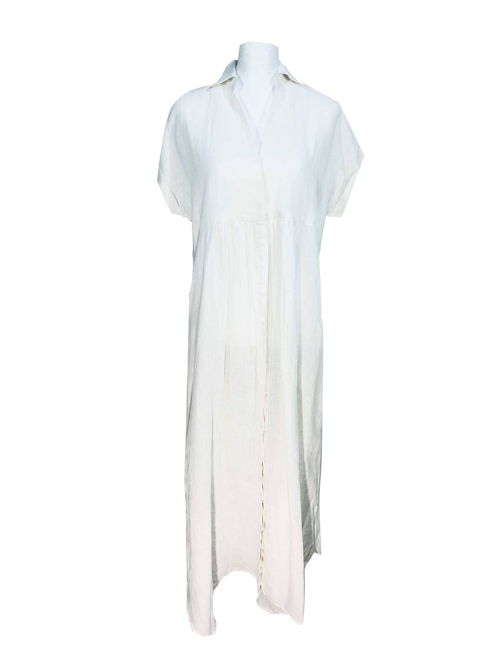 Rosehip Design  Kate Linen Dress - White