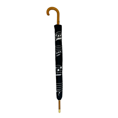 Black Music Notes Stick Umbrella