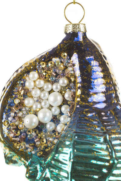 Blue Conch Shell Ornament