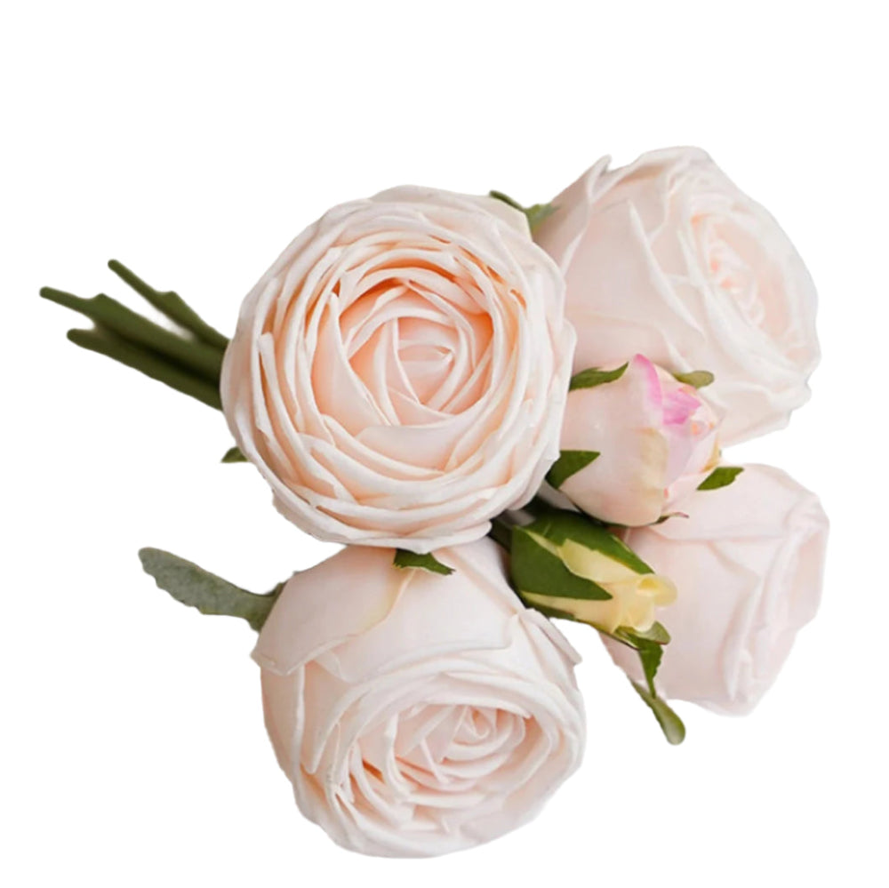 Real Touch Rose Bouquet - Light Champagne Pink | Putti Fine Furnishings 