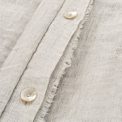 Lina Linen Queen Duvet Set Grey Stripe | Putti Fine Furnishings