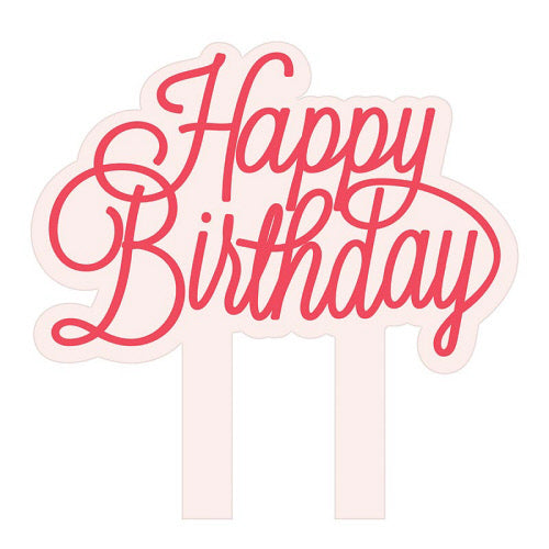 Happy Birthday Acrylic Cake Topper | Putti 