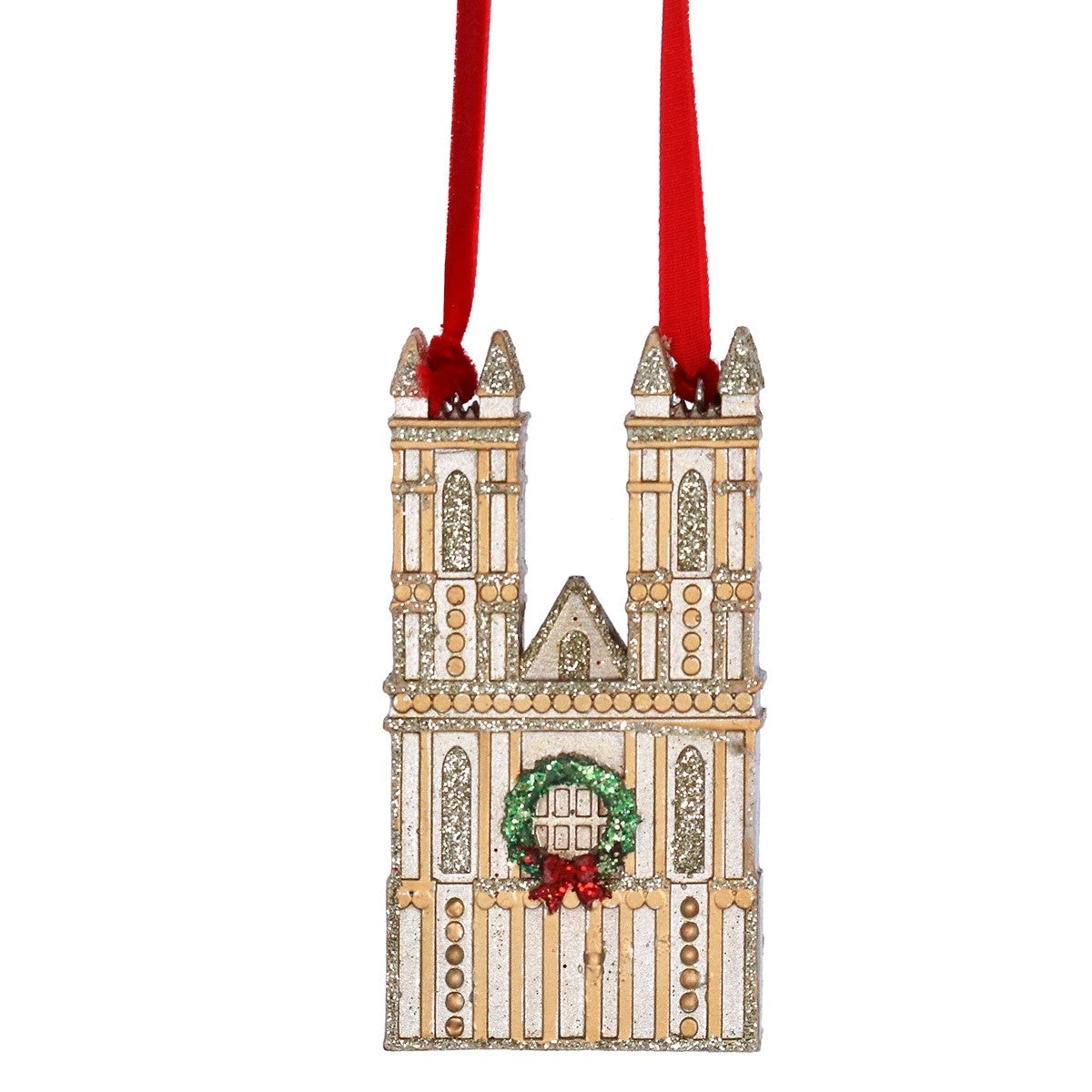Gold Westminster Abbey Resin Ornament | Putti Christmas Decorations