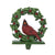 Cardinal in Wreath Stocking Holder | Putti Christmas Celebrations Canada