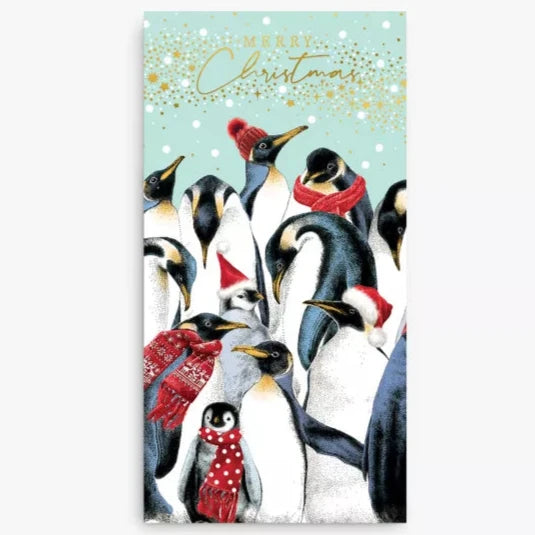 Christmas Penguins Money Wallet Christmas Card  | Putti Christmas 