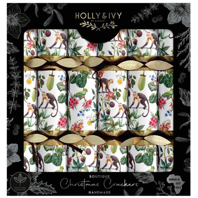 Holly & Ivy Jungle Monkeys Boutique Christmas Crackers