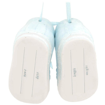 Personalizable Baby Bootie Ornament - Boy Blue