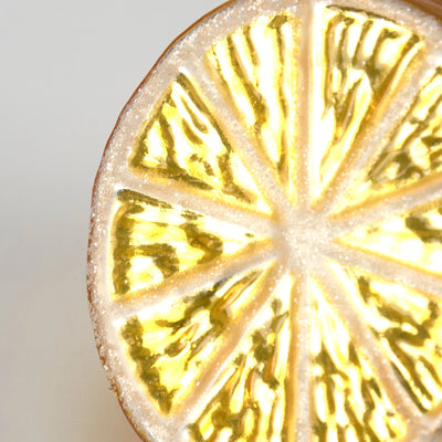 Halved Lemon Glass Ornament