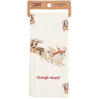 Sleigh What? Kitchen Towel | Putti Christmas Decor