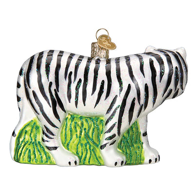 Old World Christmas White Tiger Ornament | Putti Christmas Decorations
