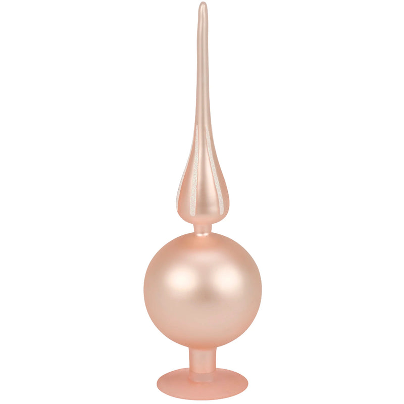 Pink Glass Finial Tree Topper | Putti Christmas Decorations 