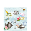 Tea Mix Blue Paper Napkin - Cocktail
