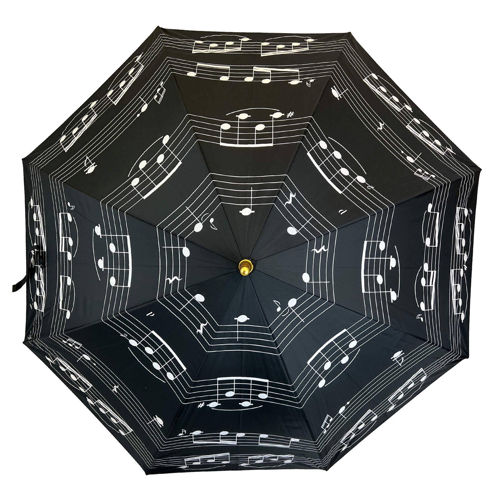 Black Music Notes Stick Umbrella