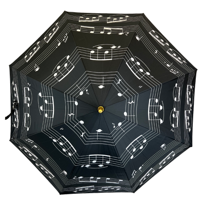 Black Music Notes Stick Umbrella