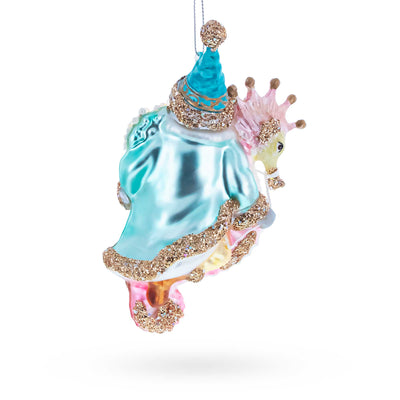 BestPysanky - Santa Riding Seahorse Glass Ornament