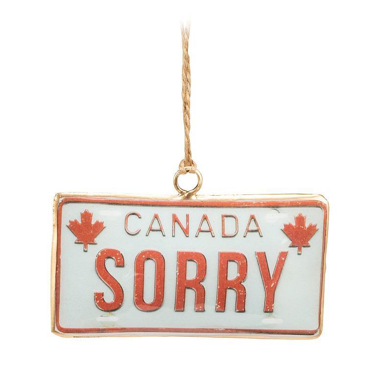 Sorry License Plate Ornament | Putti Christmas Decorations 