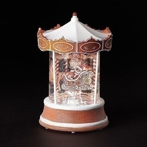 Gigerbread Carousel with LED and Perpetual Snow | Putti Christmas 