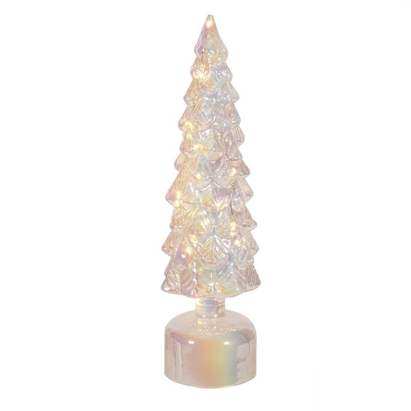 Clear Iridescent LED Spinning Tree | Putti Christmas Decorations 