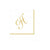 Hemstitch Script Initial Paper Cocktail Napkins - H | Putti Celebrations Canada 