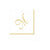 Hemstitch Script Initial Paper Cocktail Napkins - M