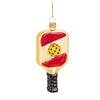 Pickle Ball Paddle Glass Ornament