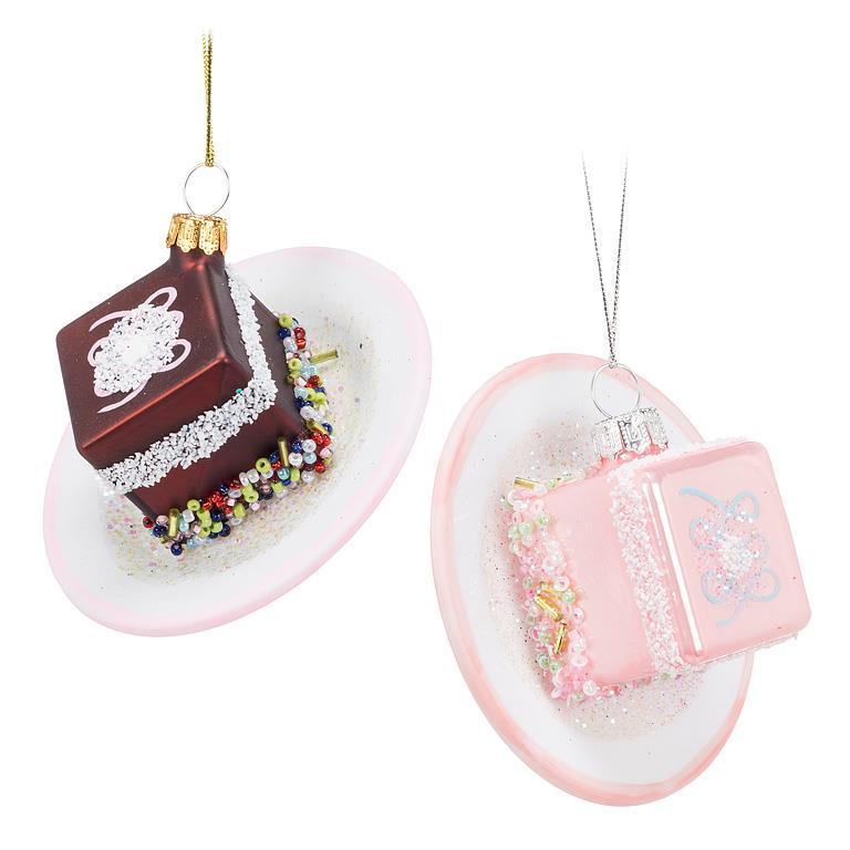 Petit Fours on Plate Glass Ornament