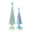 Large Iridescent Lit Glass Tree - Green | Putti Christmas Decorations