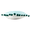 Aqua Pom Pom Square Indoor/Outdoor Pillow | Putti Fine Furnishings