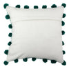 Aqua Pom Pom Square Indoor/Outdoor Pillow | Putti Fine Furnishings