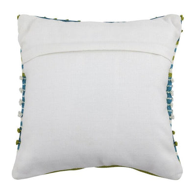 Aqua and Green Striipe Square Indoor/Outdoor Pillow
