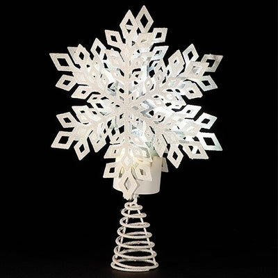 White Snowflake LED Tree Topper | Putti Christmas Celebrations