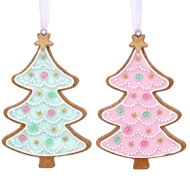 Pastel Tree Gingerbread Cookie  | Putti Christmas Deorations 