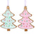 Pastel Tree Gingerbread Cookie  | Putti Christmas Deorations 