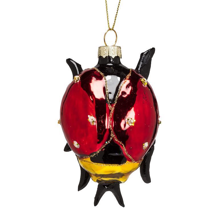 Ladybug Glass Ornament | Putti Christmas Celebrations Canada