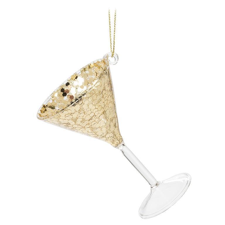 Gold Martini Glass Ornament | Putti Christmas Celebrations Canada