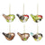 Perched Wren Glass Ornament