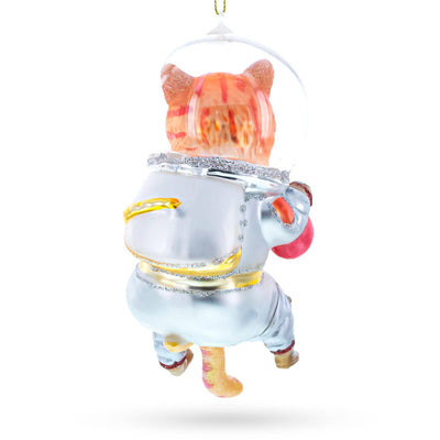 Cat the Astronaut Glass Ornament