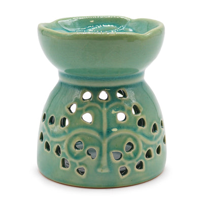 Tree of Life Ceramic Wax Melter - Aqua