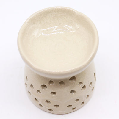Tree of Life Ceramic Wax Melter - Ivory