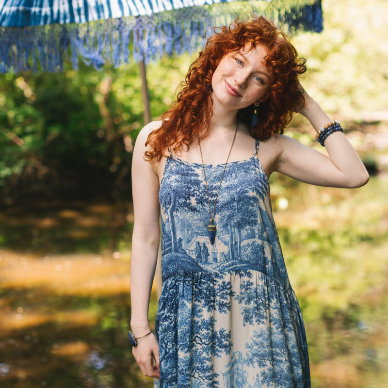 "Let The Light In" Bohéme Long Maxi Slip Dress