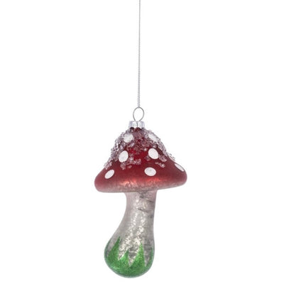 Spotted Toadstool Glass Ornament