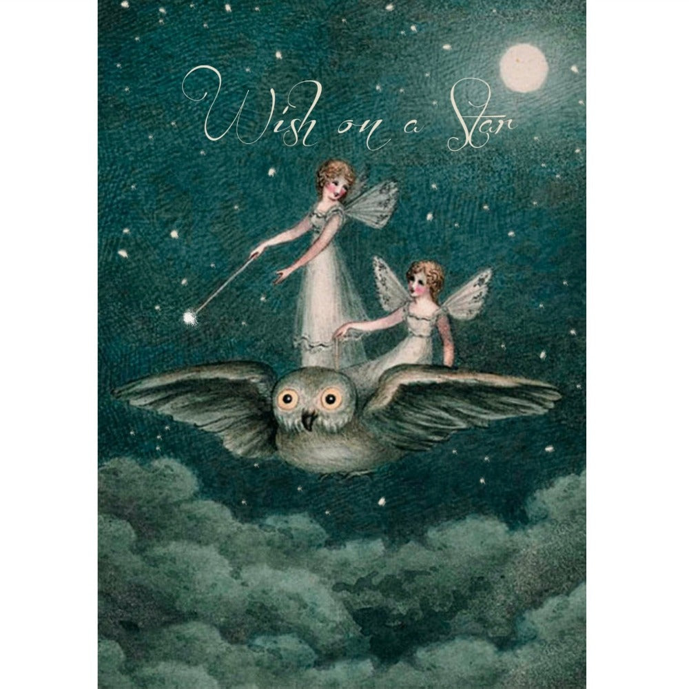 "Wish on a Star" Fairies Greeting Card | Putti 