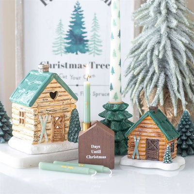 Winter Cabin Ski Chalet Oil Burner