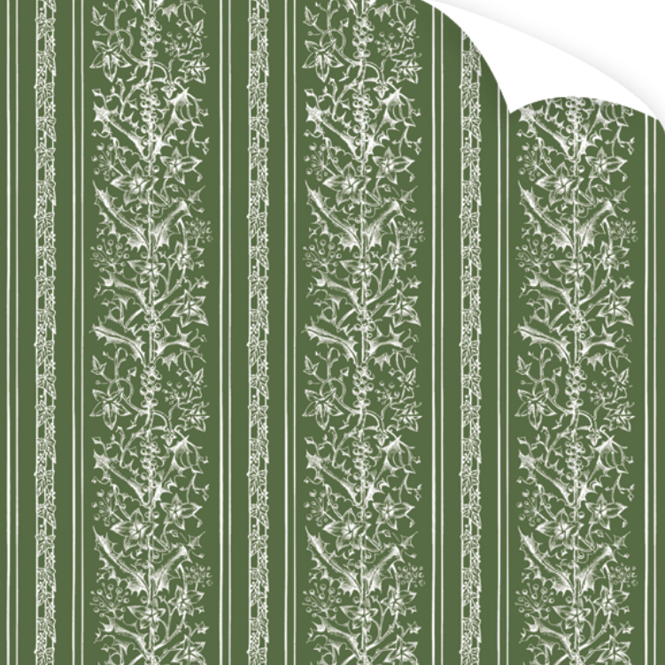Dogwood Hill Poetic Green Wrapping Paper Roll