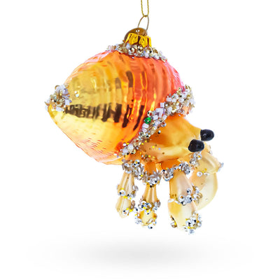 Orange Crab Glass Ornament | Putti Christmas Celebrations