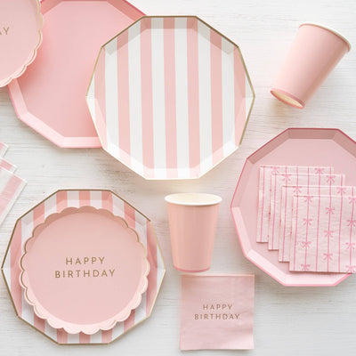 Pink "Happy Birthday" Cocktail Napkins