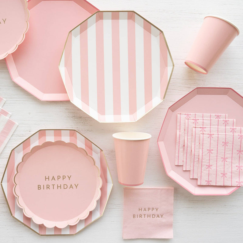 Pink "Happy Birthday" Cocktail Napkins